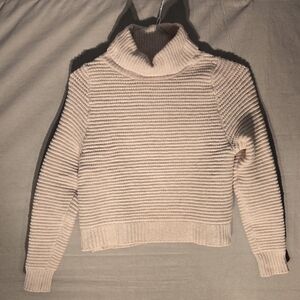 Madewell Ribbed Cream Turtleneck Sweater